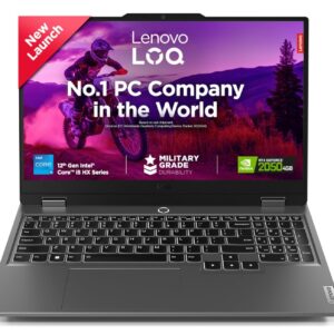 Lenovo LOQ, Intel Core i5 12th Gen 12450HX, NVIDIA RTX 2050 4GB, 12GB RAM, 512GB SSD, 15.6"(39.6cm), Windows 11, Office Home