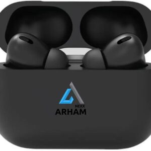 NEXX ARHAM TWS BLUETOOTH HEADSET WIRELESS TWINS WITH GOOD BACKUP AND GOOD SOUND QUALITY Bluetooth (Black, In the Ear)